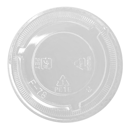 Karat 78mm PET Plastic Flat Lids - No Hole - 1,000 ct