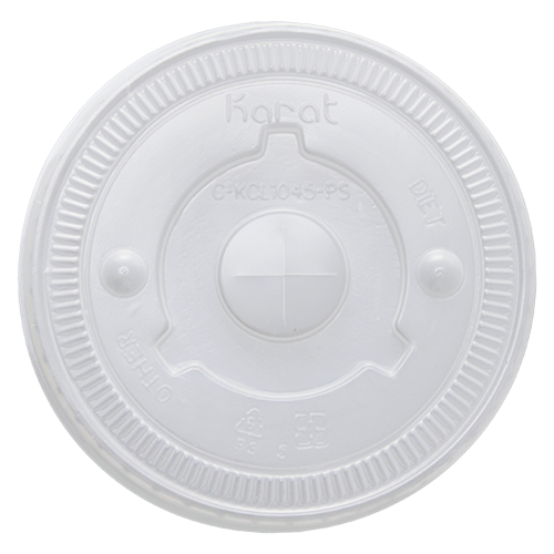 Karat 104.5mm PS Plastic Flat Lids - 600 ct
