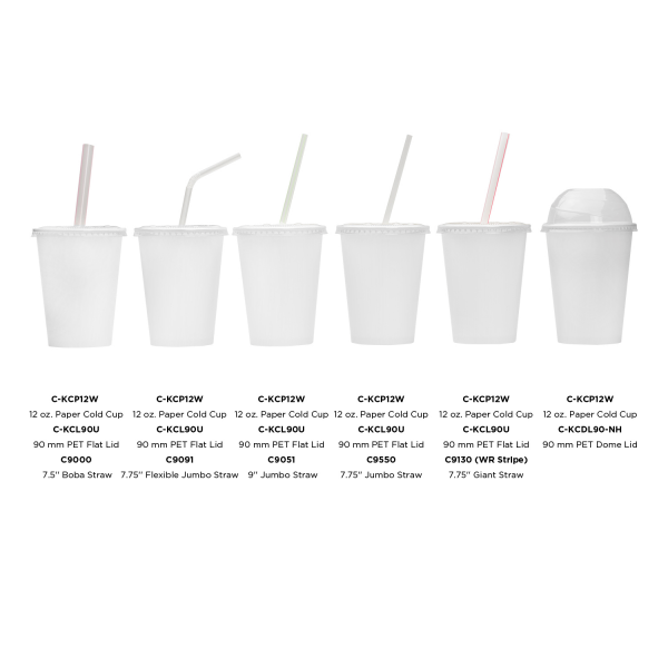 Karat 12oz Paper Cold Cup - White (90mm) - 1,000 ct