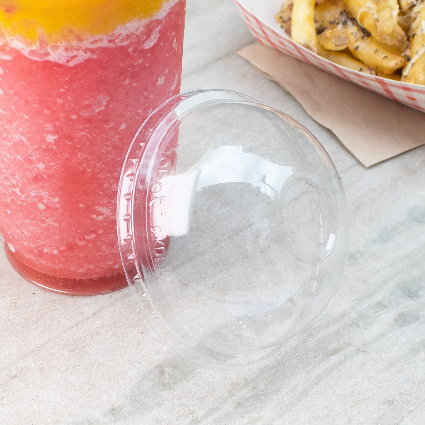 Karat 107mm PET Plastic Dome Lids - 500 ct