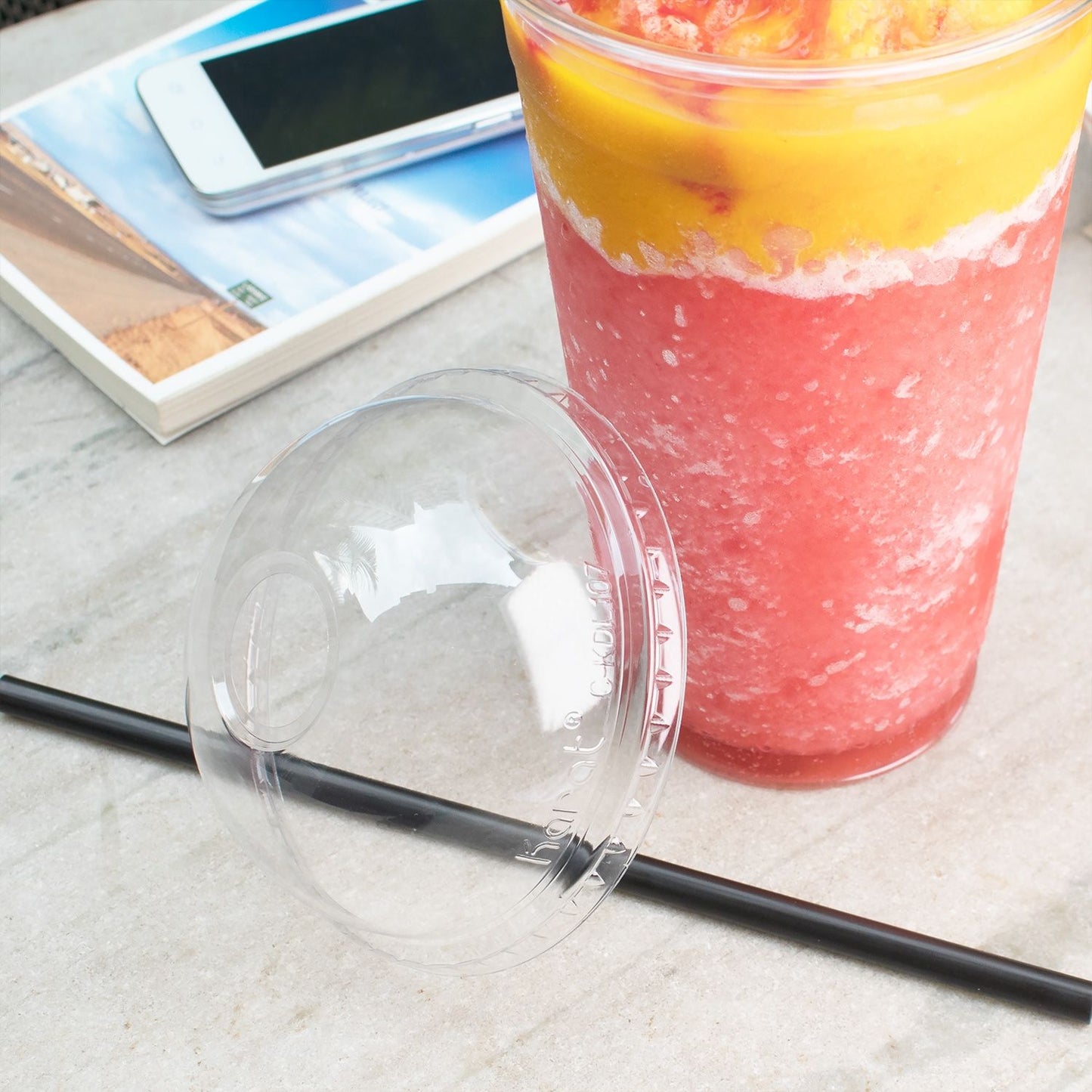 Karat 107mm PET Plastic Dome Lids - 500 ct