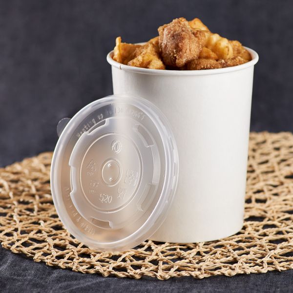 Karat 16oz PP Plastic Food Container Flat Lids (112mm) - 1,000 ct