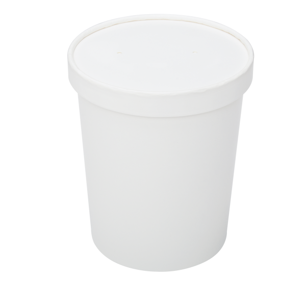 Karat Paper lid for 32 oz Gourmet Paper Cold/Hot Food Containers - 500 ct