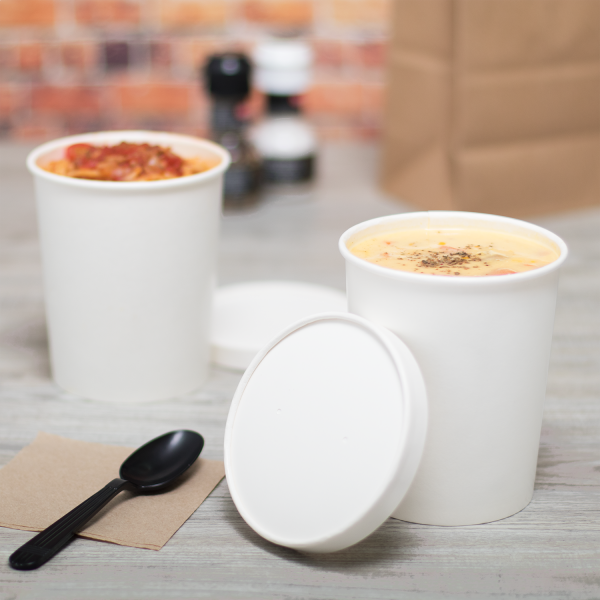 To Go Soup Containers 32oz Gourmet Food Cup - White (115mm) - 500 ct