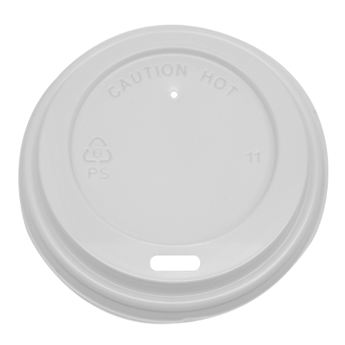 Karat PP Sipper Dome Lid for 8 oz Paper Hot Cup (White) - 1,000 ct