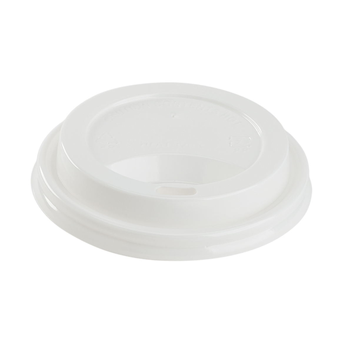 Karat PP Sipper Dome Lid for 8 oz Paper Hot Cup (White) - 1,000 ct