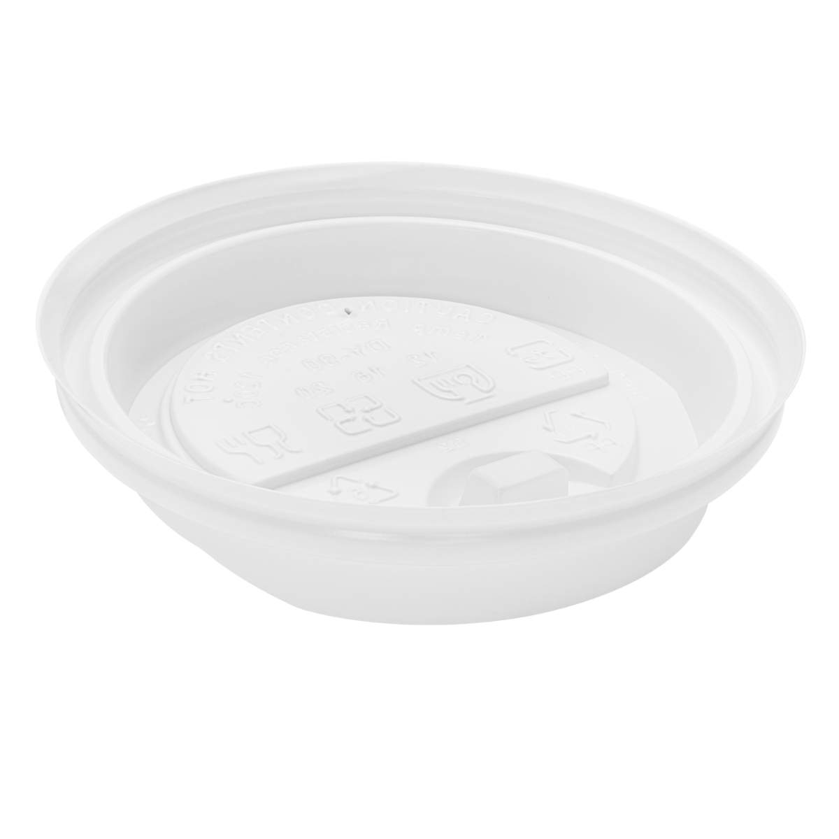 Karat 10-24oz Enclosure Lids - White (90mm) - 1,000 ct