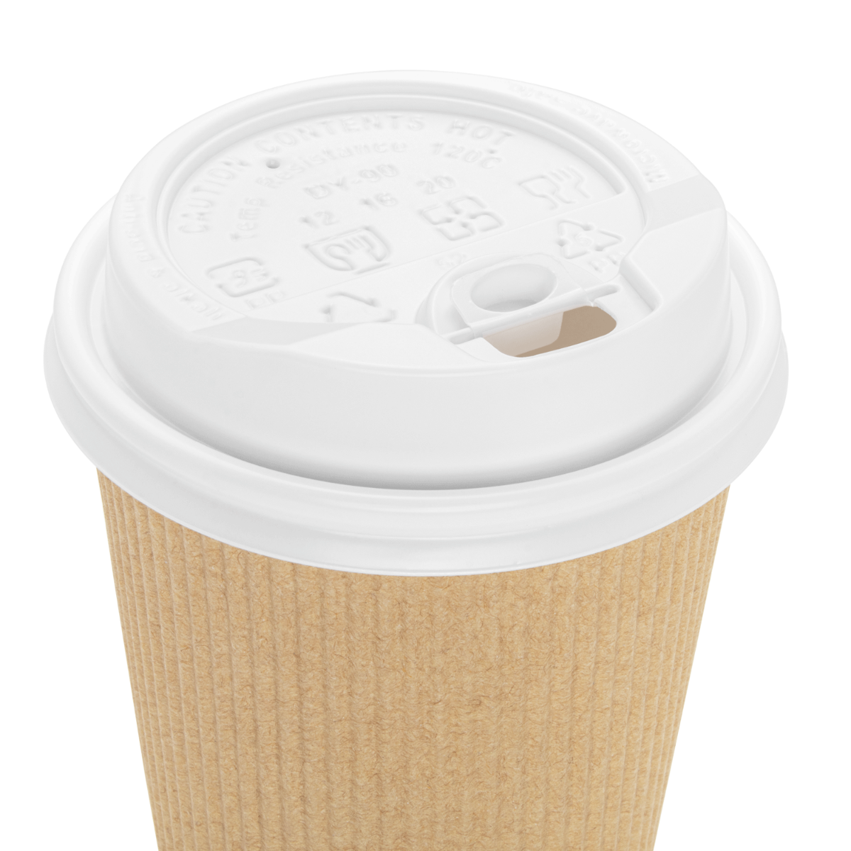 Karat 10-24oz Enclosure Lids - White (90mm) - 1,000 ct
