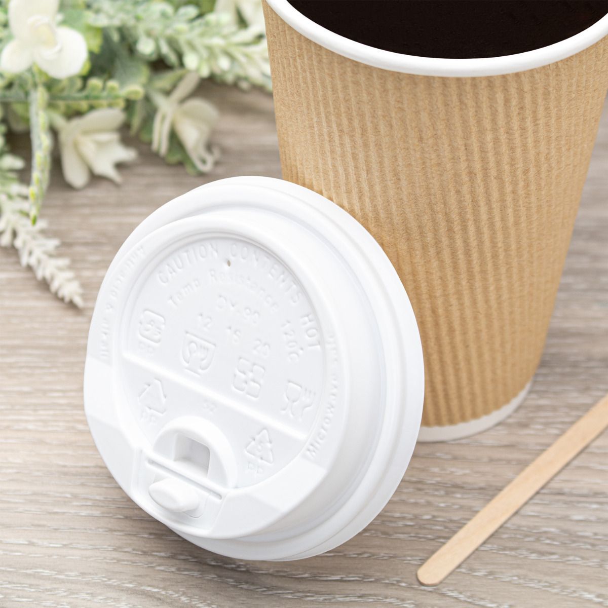Karat 10-24oz Enclosure Lids - White (90mm) - 1,000 ct