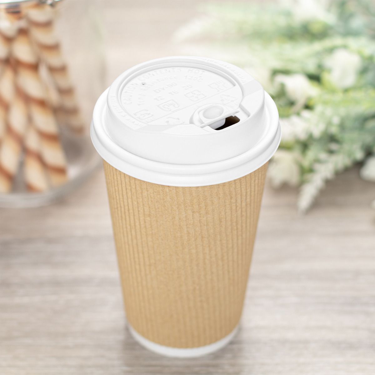 Karat 10-24oz Enclosure Lids - White (90mm) - 1,000 ct
