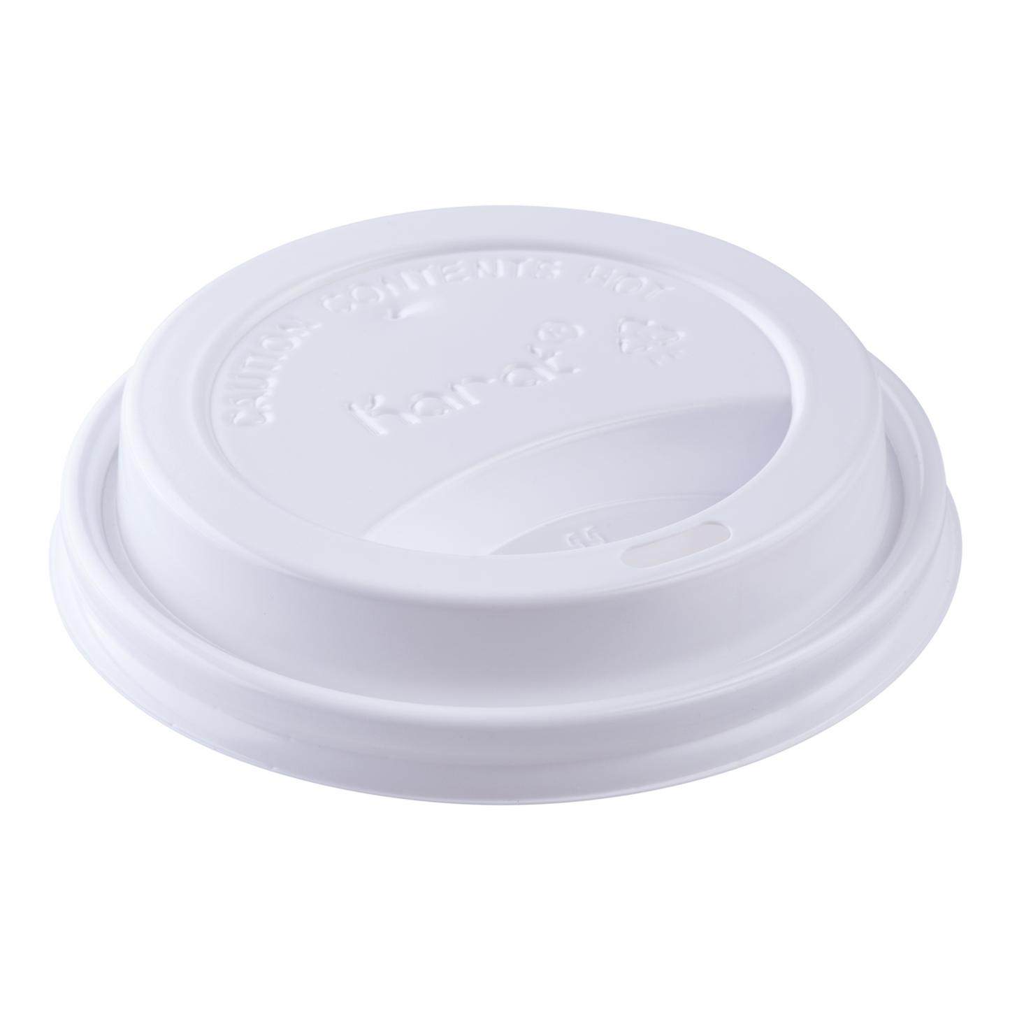 Karat 10-24oz Sipper Dome Lids - White (90mm) - 1,000 ct