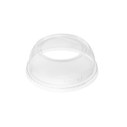 Karat 98mm PET Plastic Dome Lids - Wide Opening - 1,000 ct