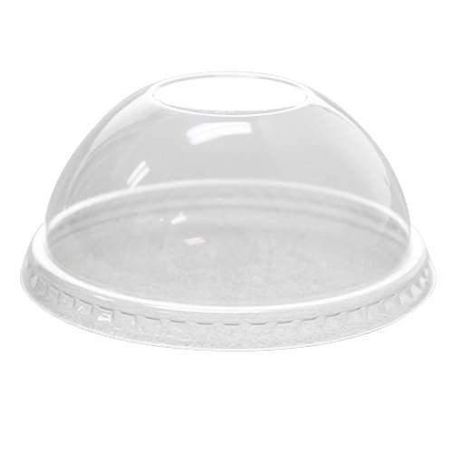 Karat 78mm PET Dome Lids - No Hole - 1,000 ct
