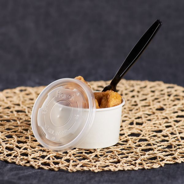 Karat 5oz PP Plastic Container Flat Lids (87mm) - 1,000 ct