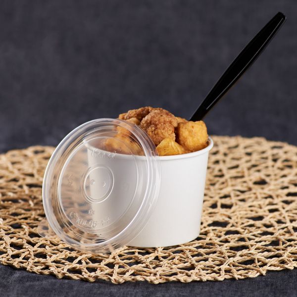 Karat 6oz PP Plastic Flat Lids (96mm) - 1,000 ct