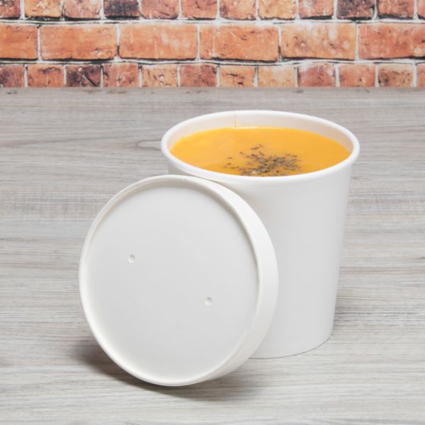 Karat Paper lid for 6-16 oz Gourmet Paper Cold/Hot Food Containers - 1,000 ct