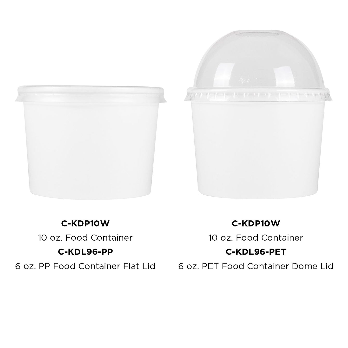Karat 10oz Paper Food Containers - White (96mm) - 1,000 ct