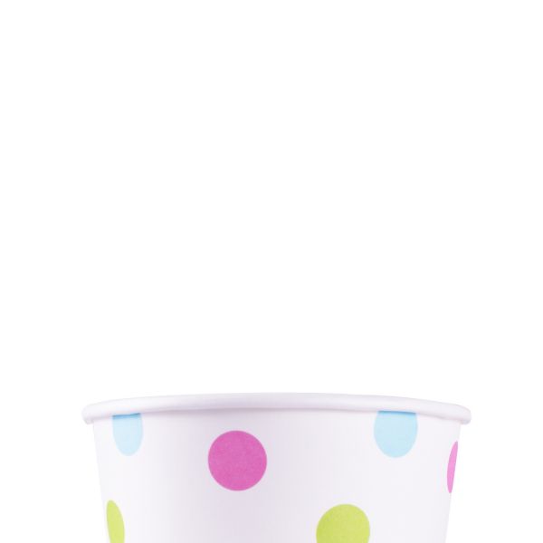 Karat 12oz Paper Food Containers - Dots (100mm) - 1,000 ct, C-KDP12 (Dots)