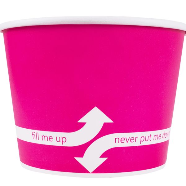 Karat 12oz Paper Food Containers - Pink (100mm) - 1,000 ct, C-KDP12 (PINK)