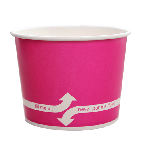 Karat 16oz Paper Food Containers - Pink (112mm) - 1,000 ct