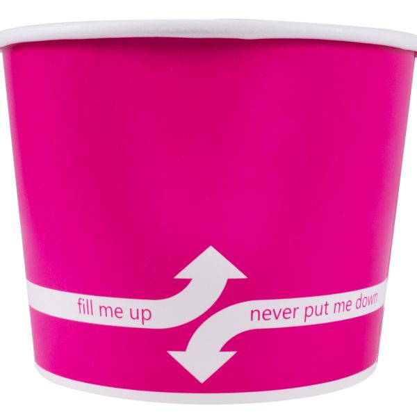 Karat 16oz Paper Food Containers - Pink (112mm) - 1,000 ct