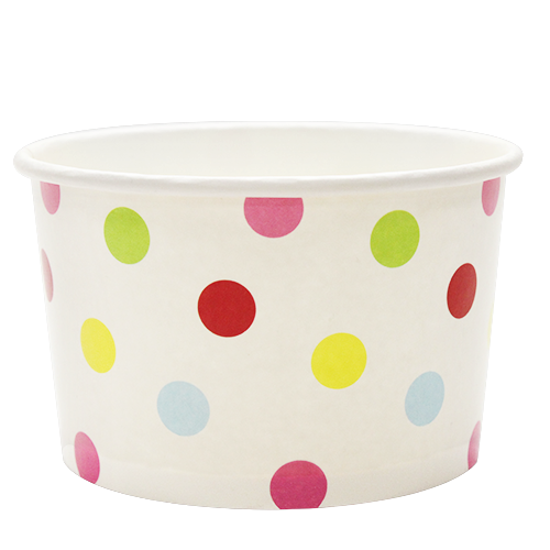 Karat 20oz Paper Food Containers - Dots (127mm) - 600 ct, C-KDP20 (Dots)