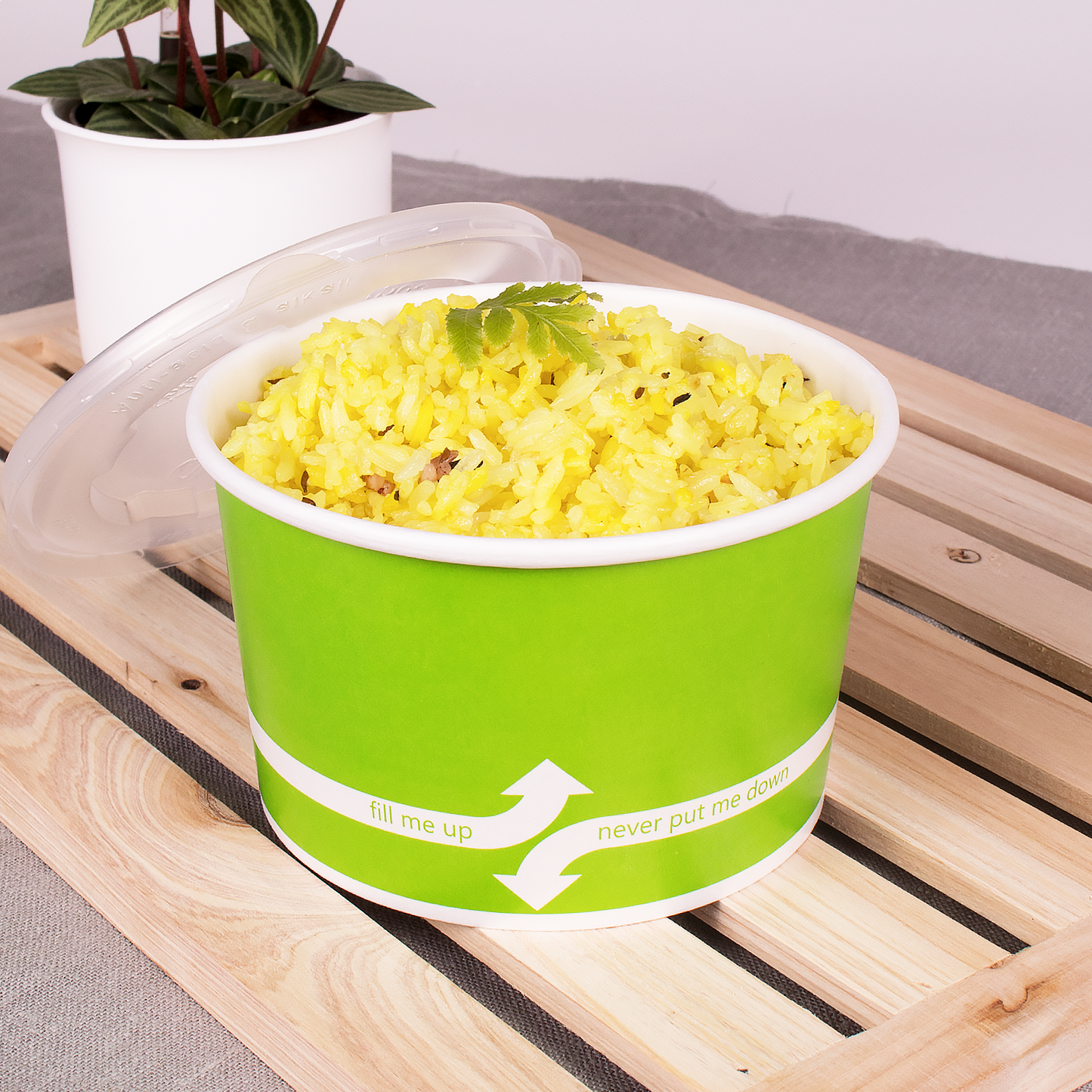 Karat 20oz Paper Food Containers - (127mm) - 600 ct, C-KDP20 (GREEN)