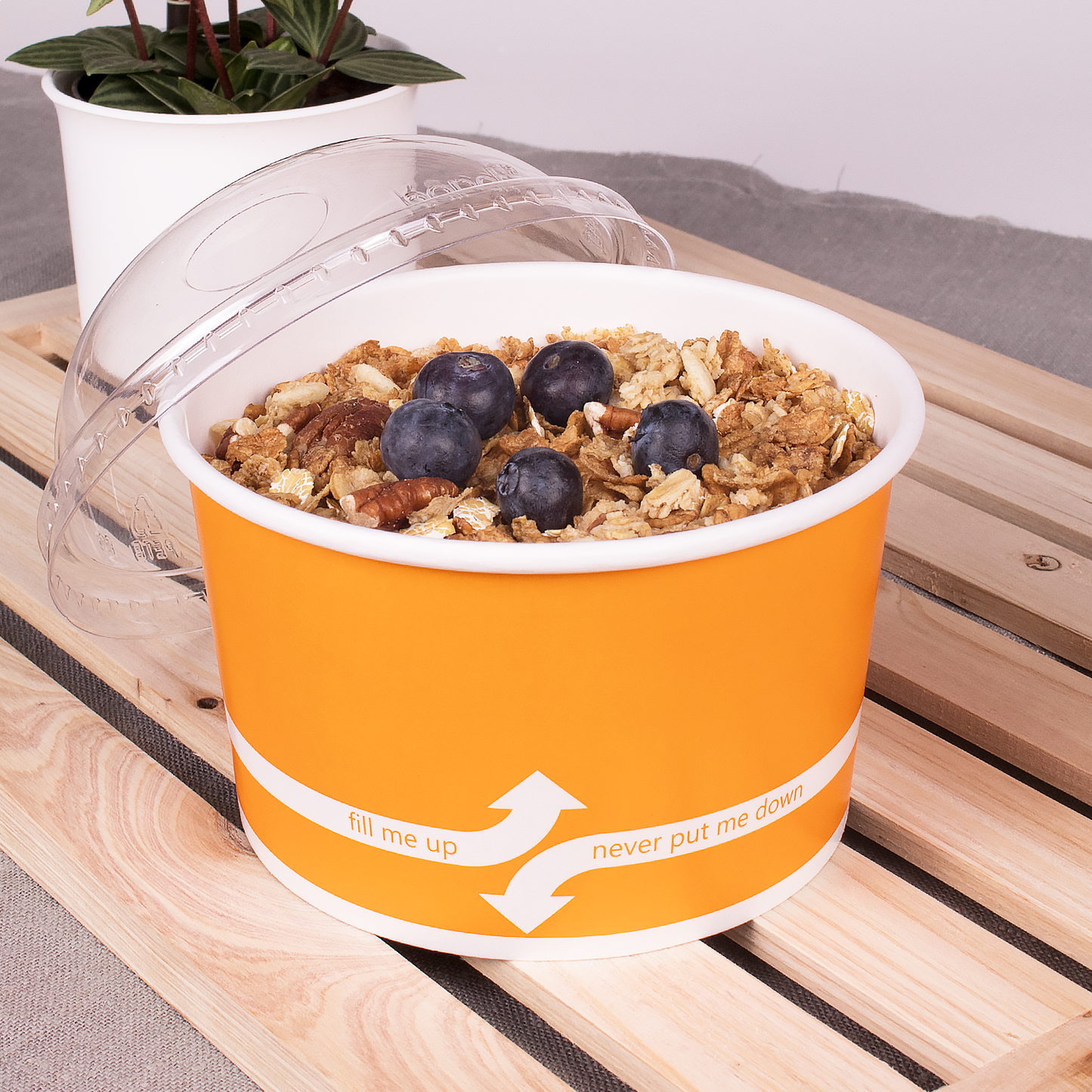 Karat 20oz Food Containers - Orange (127mm) - 600 ct, C-KDP20 (ORANGE)
