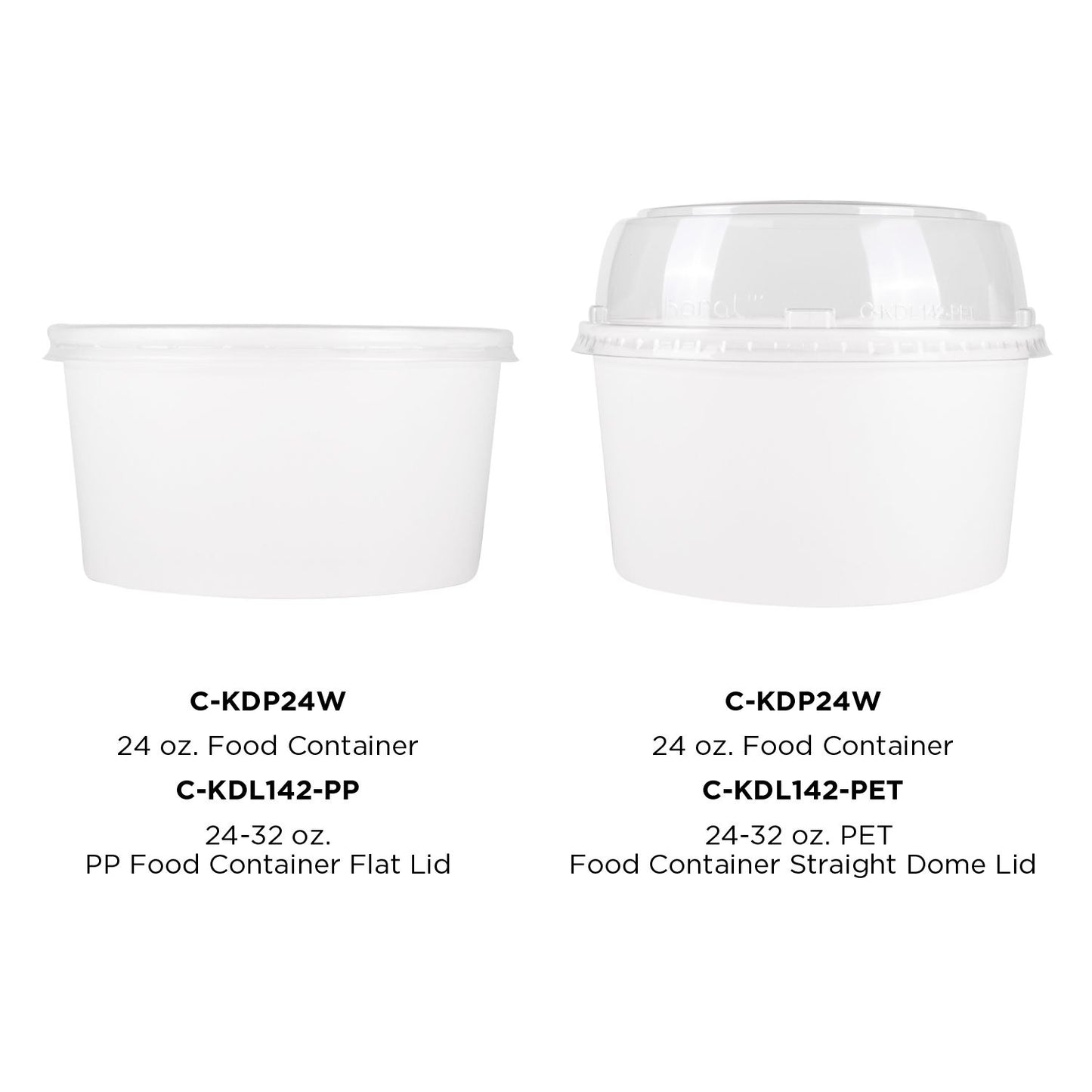 Karat 24oz Paper Food Containers - White (142mm) - 600 ct