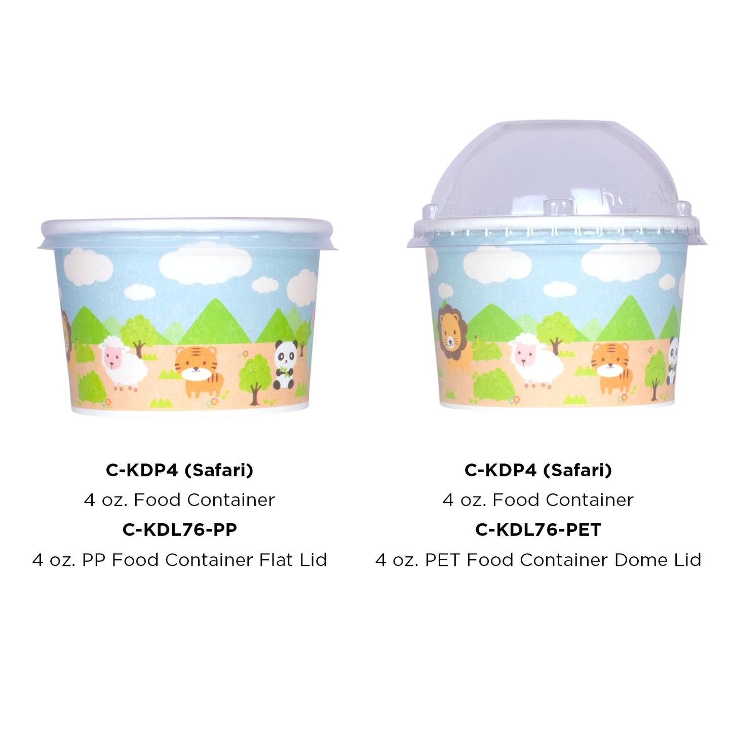 Karat 4oz Food Containers - Safari (76mm) - 1,000 ct, C-KDP4 (Safari)