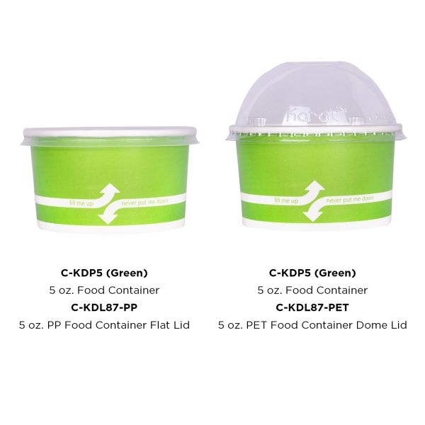 Karat 5oz Food Containers - Green (87mm) - 1,000 ct, C-KDP5 (GREEN)