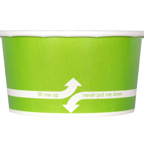 Karat 6oz Paper Food Containers - Green (96mm) - 1,000 ct, C-KDP6 (Green)