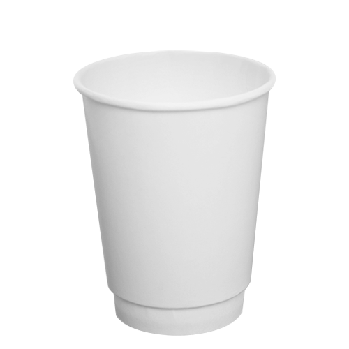 Karat 12oz Insulated Paper Hot Cups - White (90mm) - 500 ct