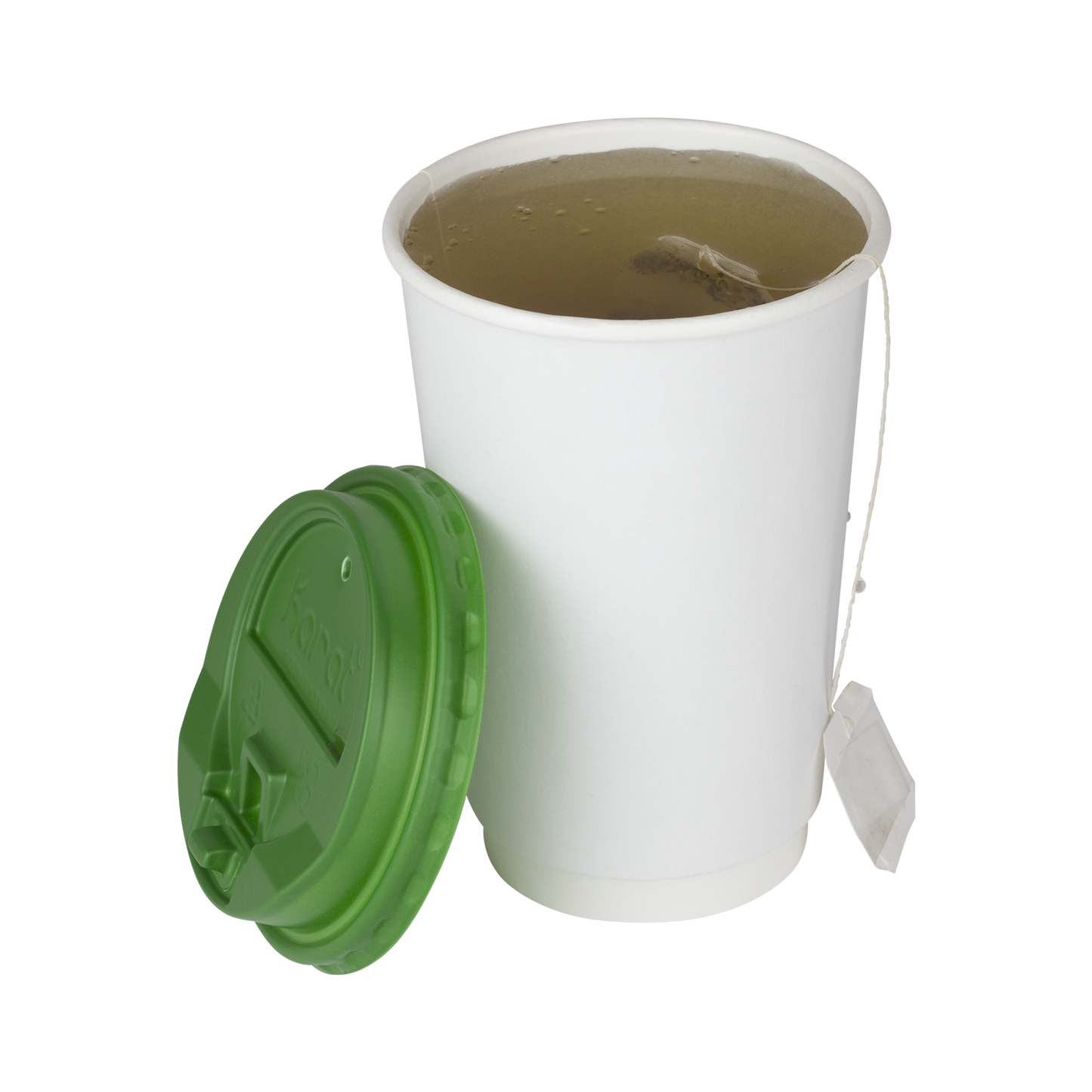 Karat 16oz Insulated Paper Hot Cups - White (90mm) - 500 ct