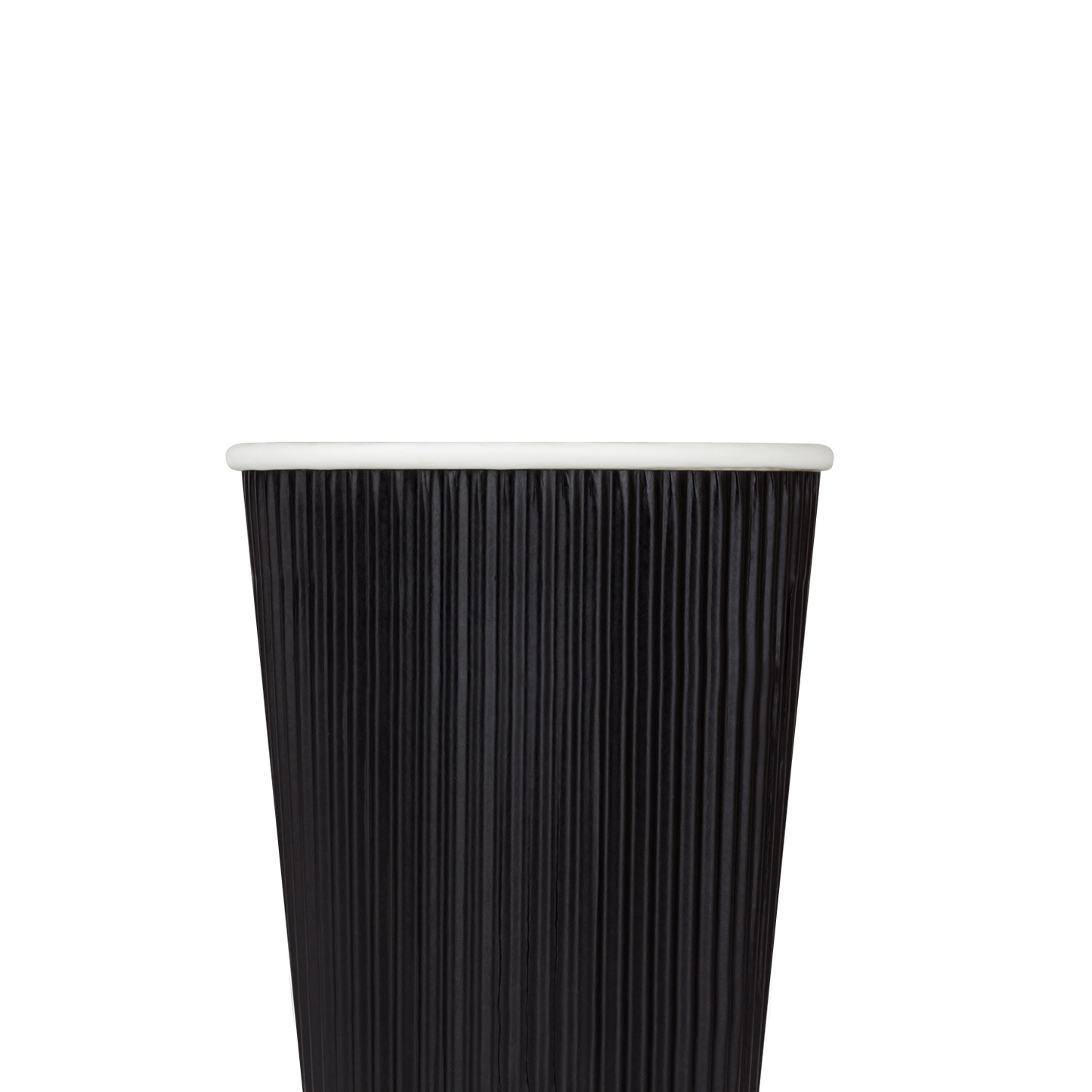 Karat 16oz Ripple Paper Hot Cups - Black (90mm) - 500 ct