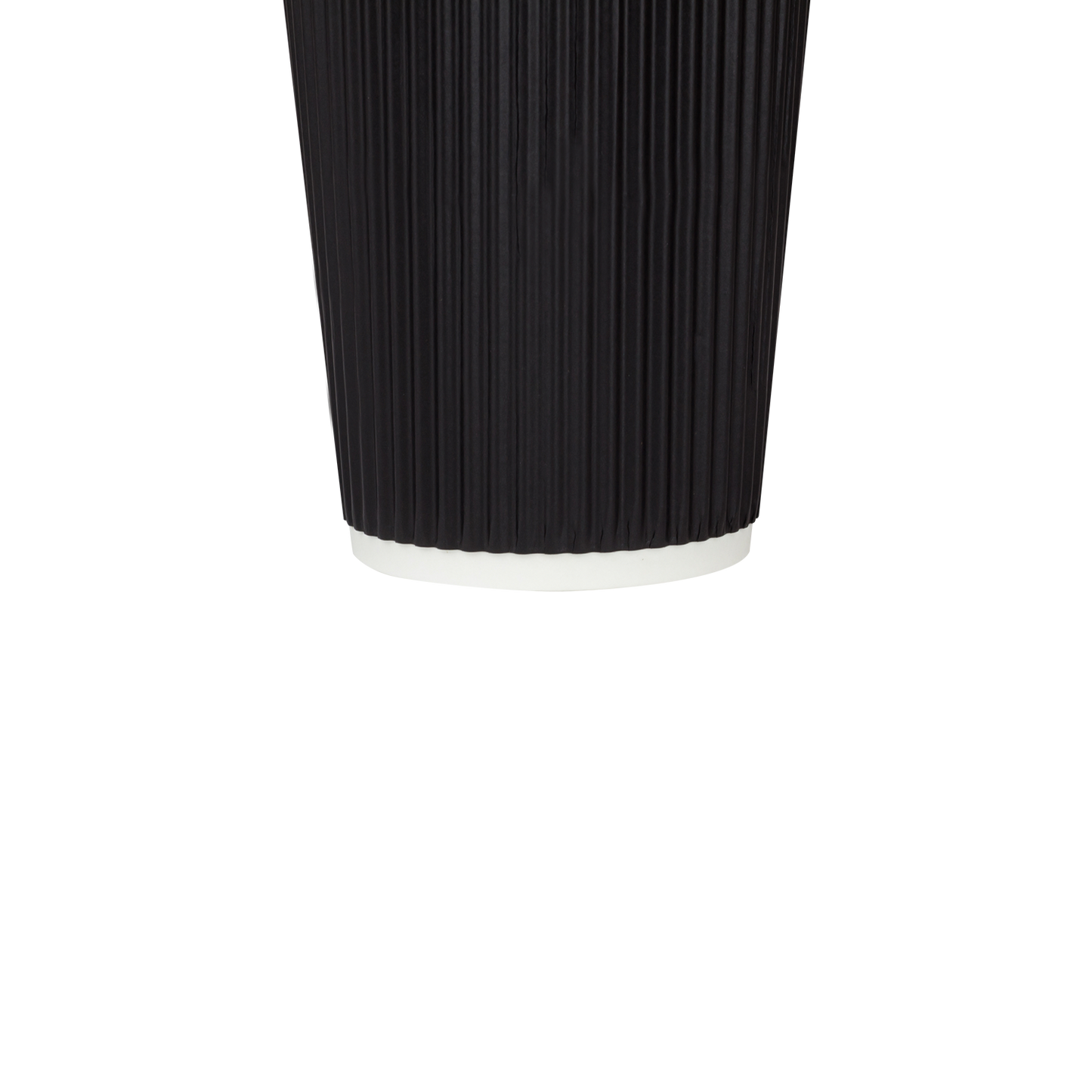 Karat 16oz Ripple Paper Hot Cups - Black (90mm) - 500 ct