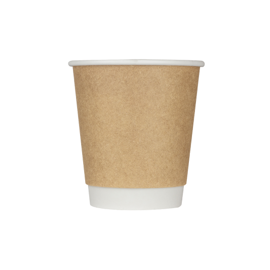Karat 10oz Wrapped Insulated Paper Hot Cups - Kraft (90mm) - 500 ct