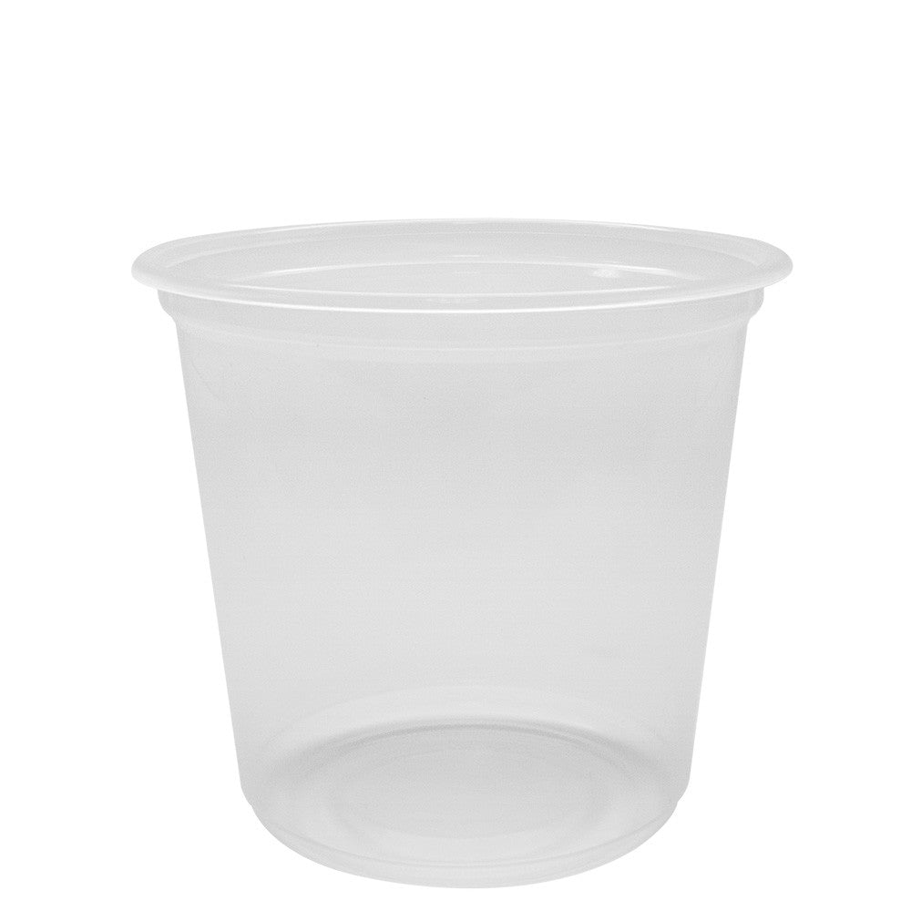 Karat 25oz PP Plastic Flat Rim Extra Wide Cold Cups (120mm) - 500 ct