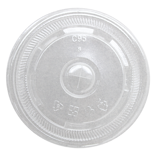 Karat 95mm PP Plastic Flat Lids - 2,000 ct