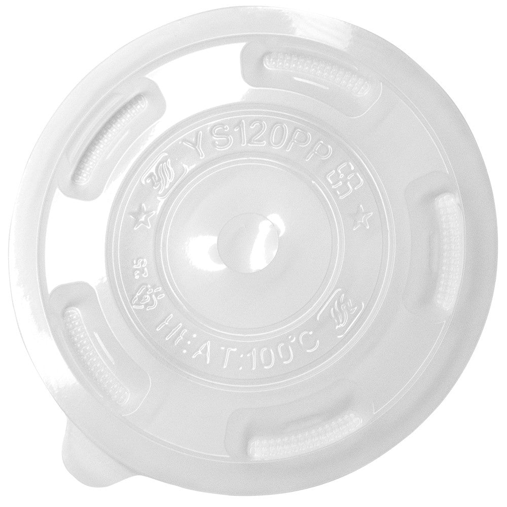 Karat 120mm PP Plastic Flat Lids - 1,000 ct