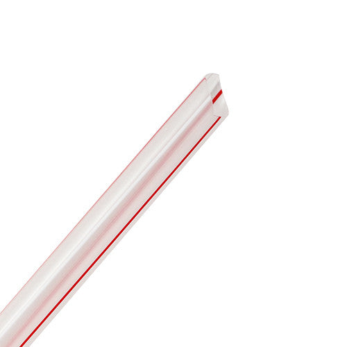 Karat 7.5'' Boba Straws (10mm) - Unwrapped - Mixed Striped Colors - 4,500 ct
