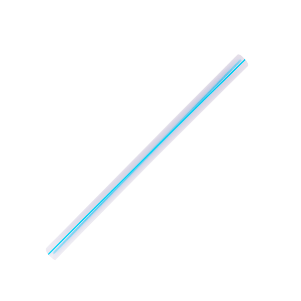 Karat 7.5'' Boba Straws (10mm) Flat Ends - Mixed Striped Colors - 4,500 ct