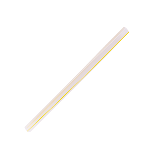 Karat 7.5'' Boba Straws (10mm) Flat Ends - Mixed Striped Colors - 4,500 ct