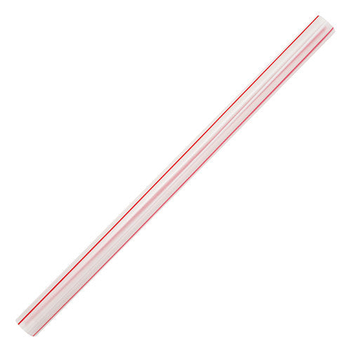 Karat 7.5'' Boba Straws (10mm) Flat Ends - Mixed Striped Colors - 4,500 ct
