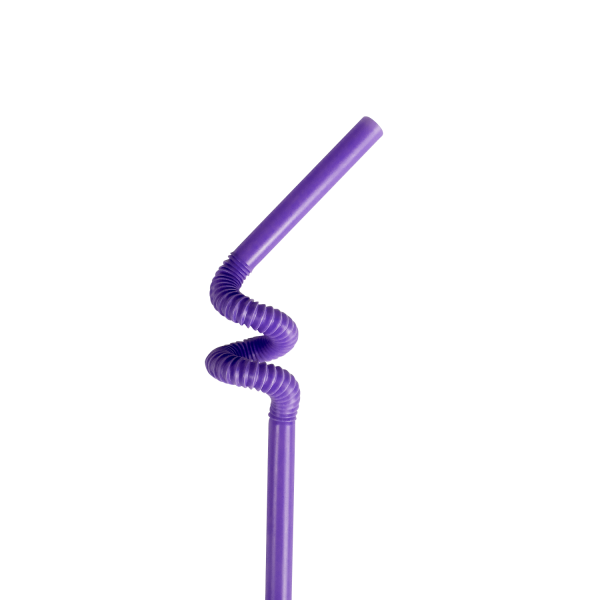 Karat 7.5'' - 13.5'' Flexible Jumbo Straws (5mm) - Unwrapped - Mixed Colors - 4,000 ct