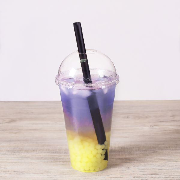Karat 9'' Boba Straws (10mm) Poly Wrapped - Black - 1,600 ct