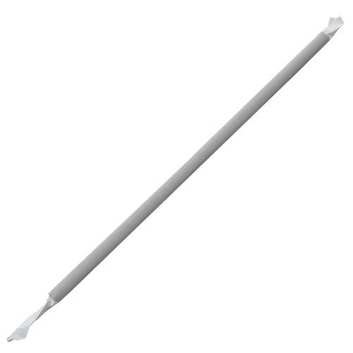 Karat 10.25'' Giant Straws (8mm) Paper Wrapped - Black - 1,200 ct