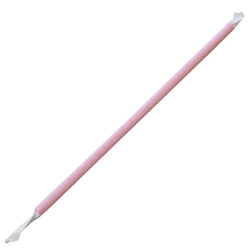 Karat 10.25'' Giant Straws (8mm) Paper Wrapped - Red - 1,200 ct