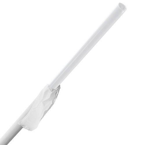Karat 10.25'' Giant Straws (8mm) Paper Wrapped - Clear - 1,200 ct, C9125