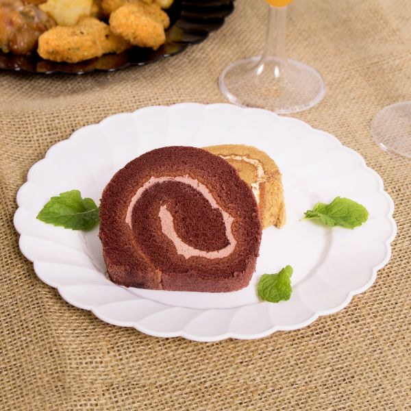 Karat 7" PS Plastic Scalloped Plate - White - 240 ct